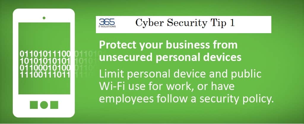Cyber Security Tips #1 - 365 it solutions - managed it services toronto